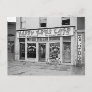 Happy News Cafe, 1938 Postcard