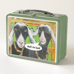 Happy Nigerian Goats "What's For Lunch?" lunch box