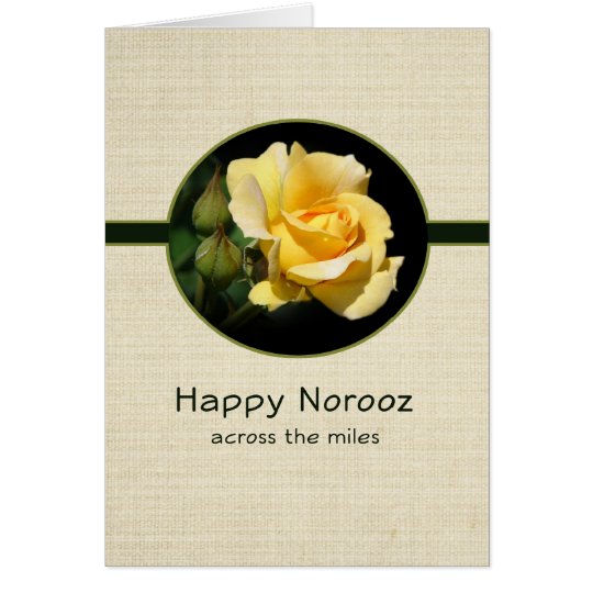 Happy Norooz Across the Miles with Yellow Rose Card