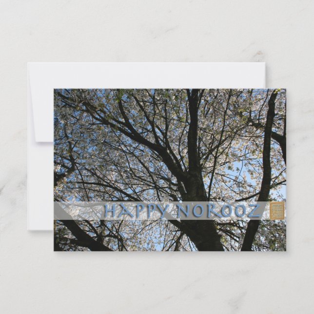 Happy Norooz Cherry Blossom Tree Invitation (Front)