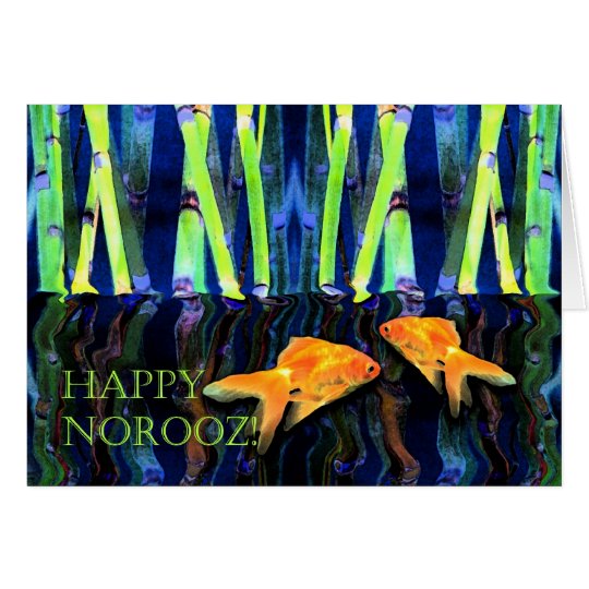 Happy Norooz, Goldfish Swimming Card