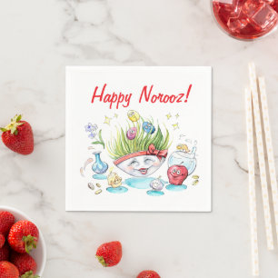 Happy Norooz Haft Sin funny table Napkin