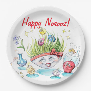 Happy Norooz Haft Sin funny table Paper Plate