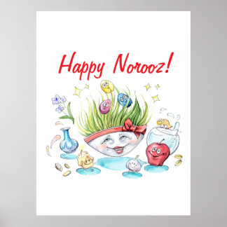 Happy Norooz Haft Sin funny table Poster