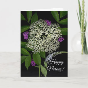 Happy Norooz Persian New Year Flowers Holiday Card