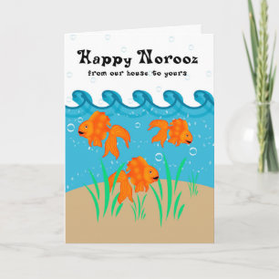 Happy Norooz - Persian New Year - Goldfish And Bub Holiday Card