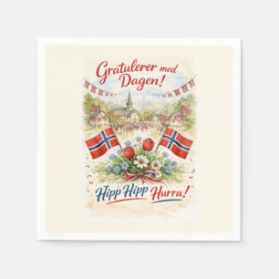 Happy Norway Constitution Day - 17 Mai Syttende Napkin