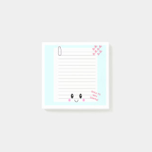 Happy Notes Blue: Kawaii Sticky Notes