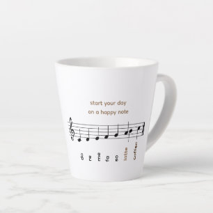 Happy Notes Do Re Mi Latee Music Note Personalised Latte Mug