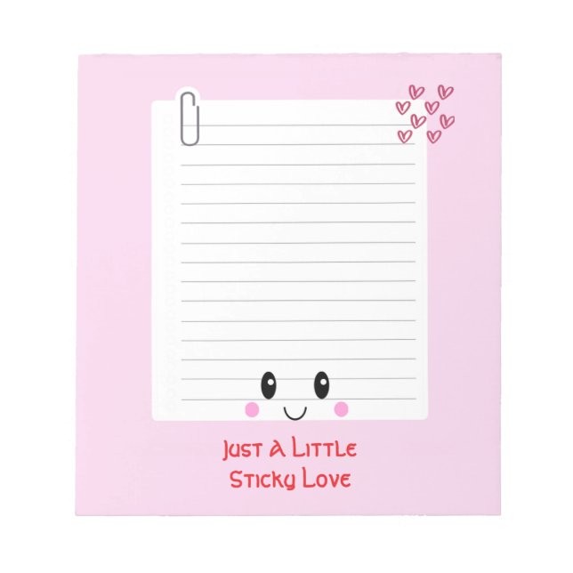 Happy Notes Pink: Kawaii Notepad (Front)