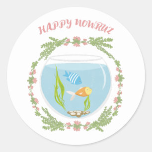 Happy Nowruz Classic Round Sticker
