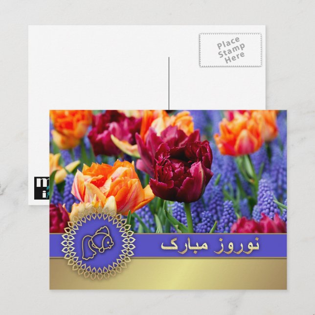 Happy Nowruz. Persian New Year  Holiday Postcard (Front/Back)