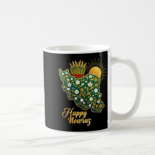 Happy Nowruz Persian New Year Iran Map Floral Coffee Mug