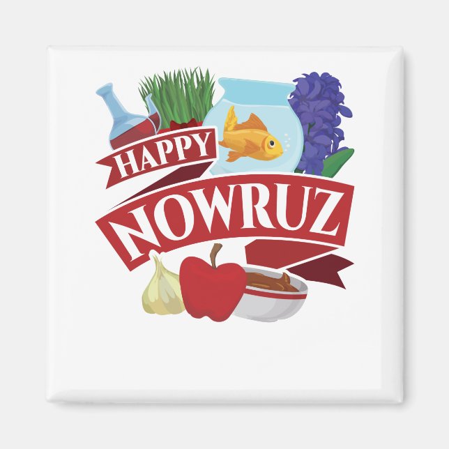 Happy Nowruz Persian New Year Magnet (Front)