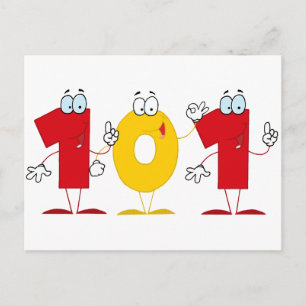 Happy Number 101 Postcard