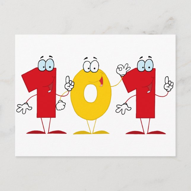 Happy Number 101 Postcard (Front)
