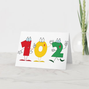 Happy Number 102 Card