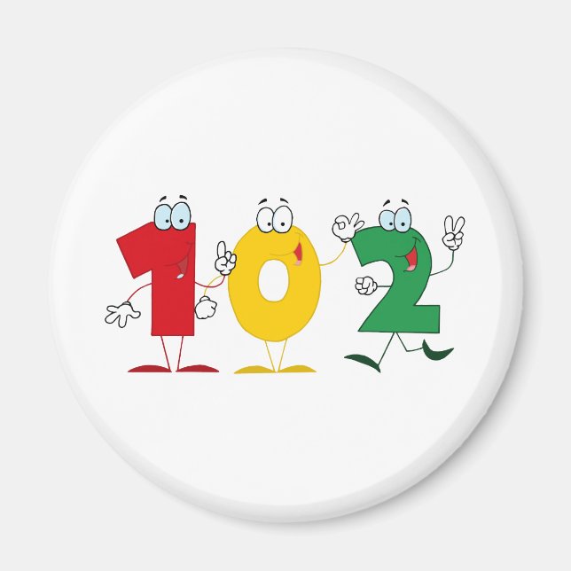 Happy Number 102 Magnet (Front)