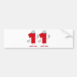 Happy Number 11 Bumper Sticker