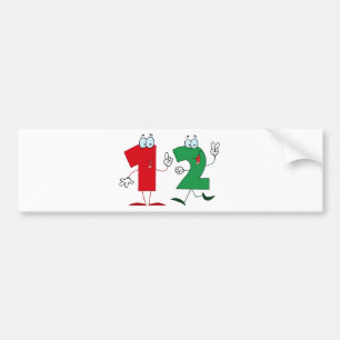 Happy Number 12 Bumper Sticker