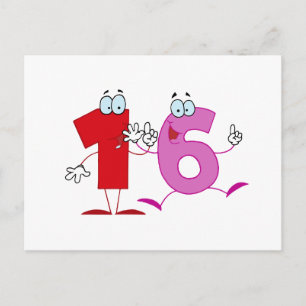 Happy Number 16 Postcard