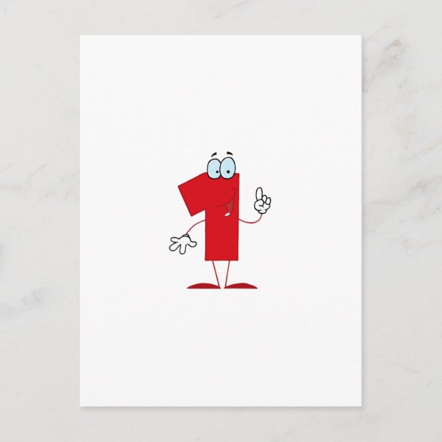 Happy Number 1 Postcard (Front)