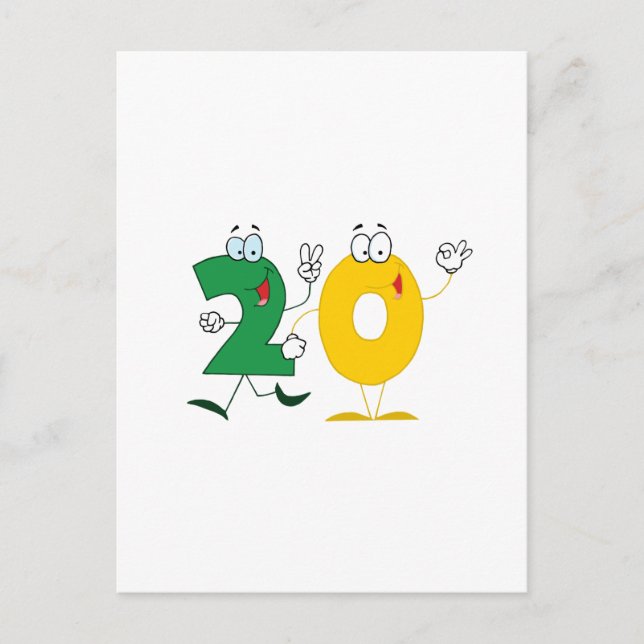 Happy Number 20 Postcard (Front)