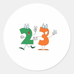 Happy Number 23 Classic Round Sticker