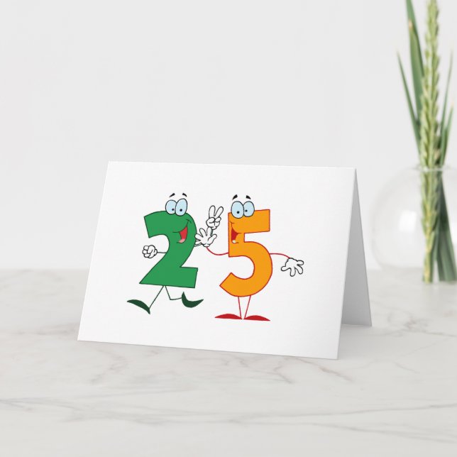 Happy Number 25 Card (Front)