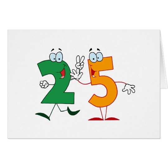 Happy Number 25 Card