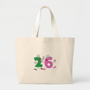 Happy Number 26 Large Tote Bag