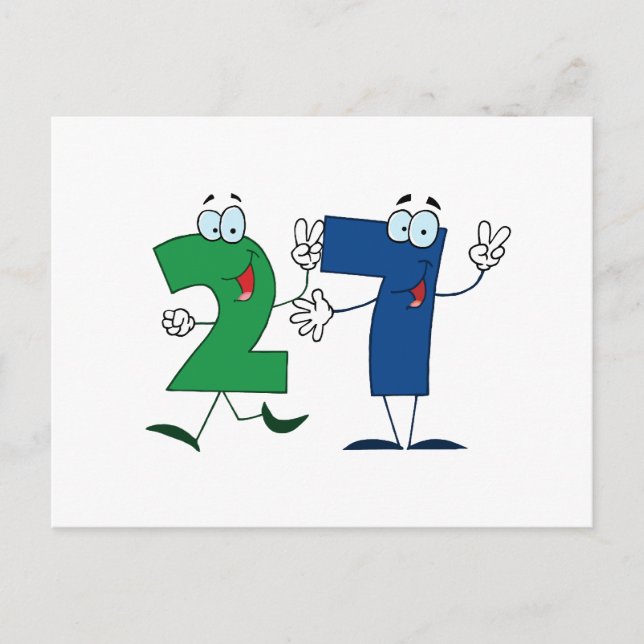 Happy Number 27 Postcard (Front)