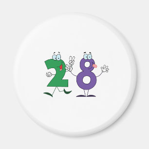 Happy Number 28 Magnet