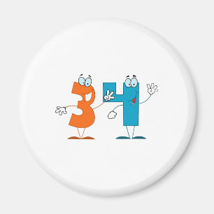 Happy Number 34 Magnet