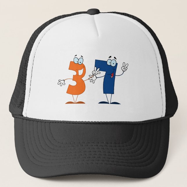 Happy Number 37 Trucker Hat (Front)