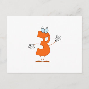 Happy Number 3 Postcard