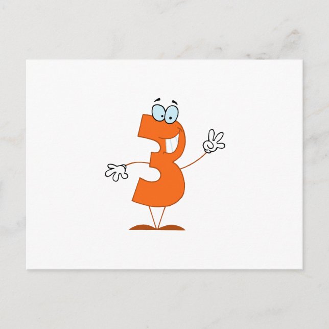 Happy Number 3 Postcard (Front)