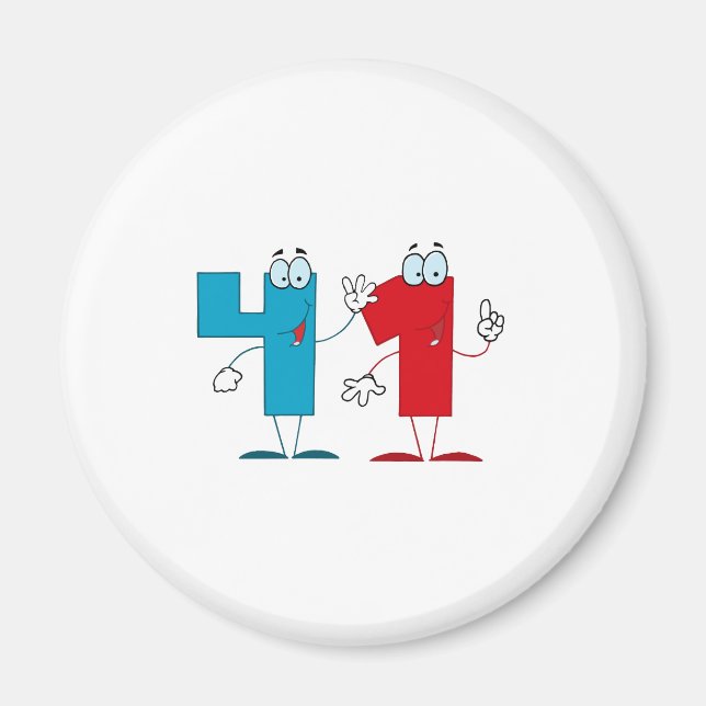 Happy Number 41 Magnet (Front)
