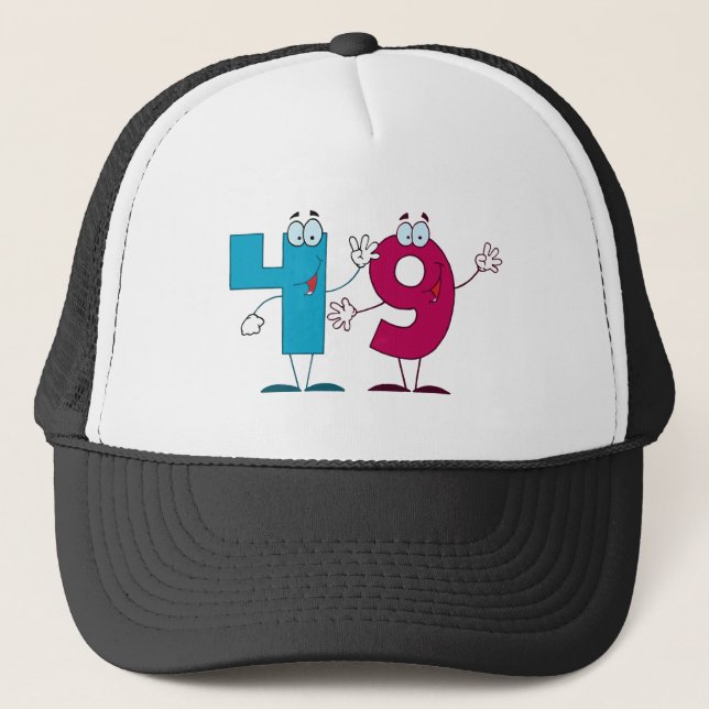 Happy Number 49 Trucker Hat (Front)