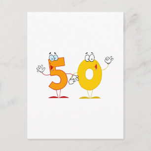 Happy Number 50 Postcard