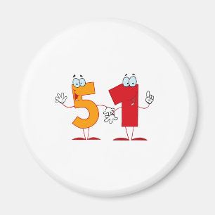 Happy Number 51 Magnet