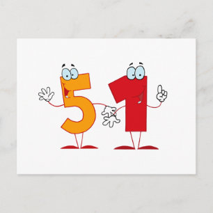 Happy Number 51 Postcard