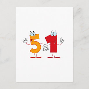 Happy Number 51 Postcard