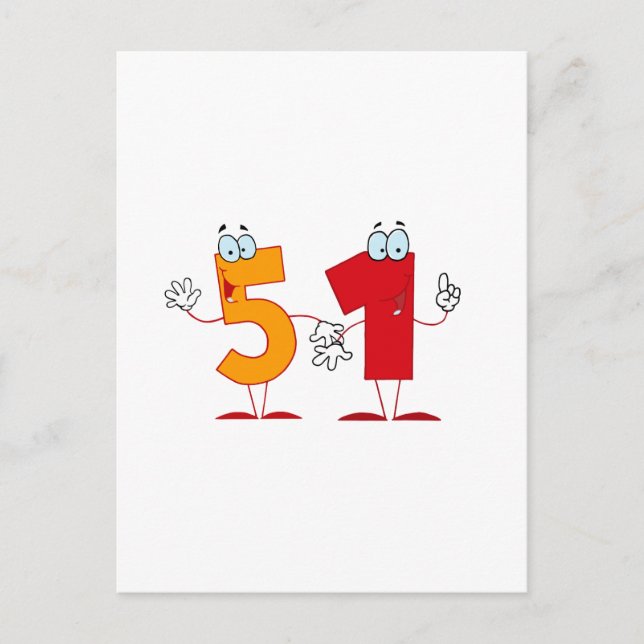 Happy Number 51 Postcard (Front)
