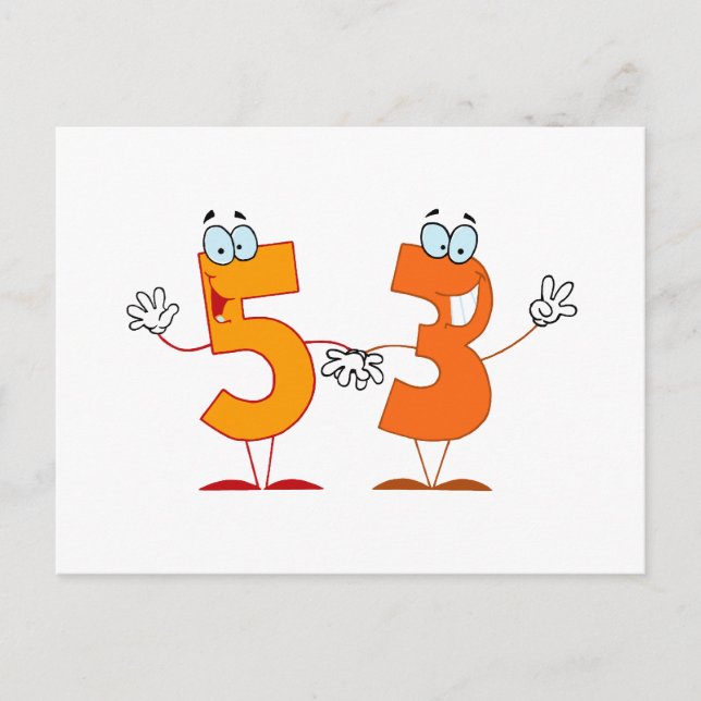 Happy Number 53 Postcard (Front)