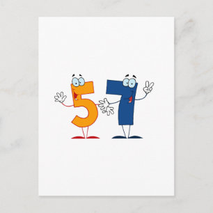 Happy Number 57 Postcard