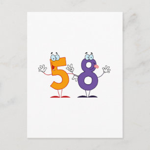 Happy Number 58 Postcard