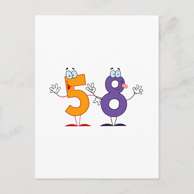 Happy Number 58 Postcard (Front)