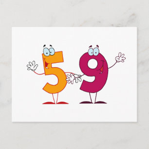 Happy Number 59 Postcard