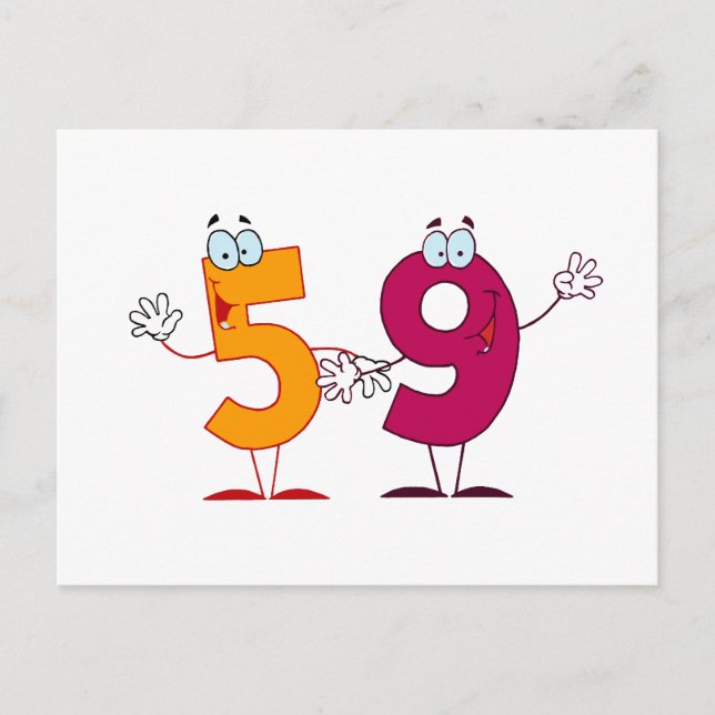 Happy Number 59 Postcard (Front)